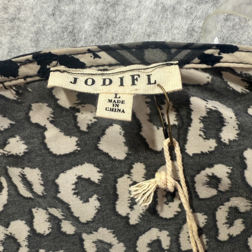 JODIFL Patchwork Leopard Print Kimono Cardigan‎ D… - image 7